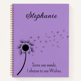 Lüster im Wind - ich wähle mich Lila Notizbuch