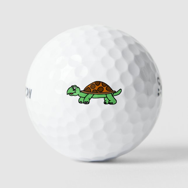 Lustiege Schildkröte  Golfball (Vorderseite)