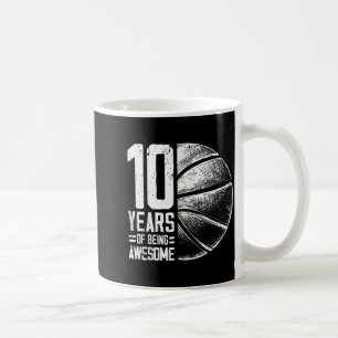 Lustig 10 Basketball Alt 10 Jahre Basketball Kaffeetasse
