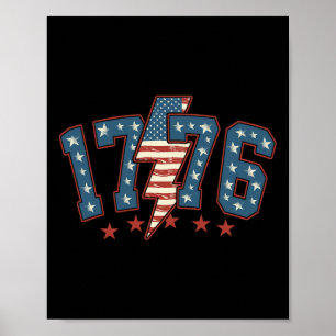 Lustig 1776 4. Juli Amerikanische USA-Flagge Männe Poster