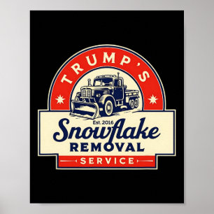 Lustig 2024 Trumps Schneeschneeflocken-Entfernungs Poster