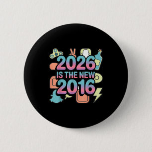 Lustig 2026 Neu 2016 Retro Nostalgie Button