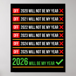 Lustig 2026 Wird Mein Jahr Sitive Comeback Humor Poster