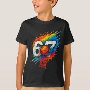Lustig 67 Basketball Sechs Sieben 6 7 Meme 67 T-Shirt