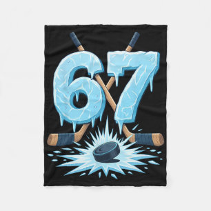 Lustig 67 Hockey Six Seven Ice Drip Liebhaber Meme Fleecedecke