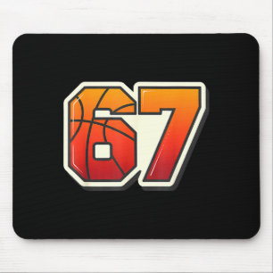 Lustig 67 Meme Basketball Eiscreme tropft Six Seve Mousepad
