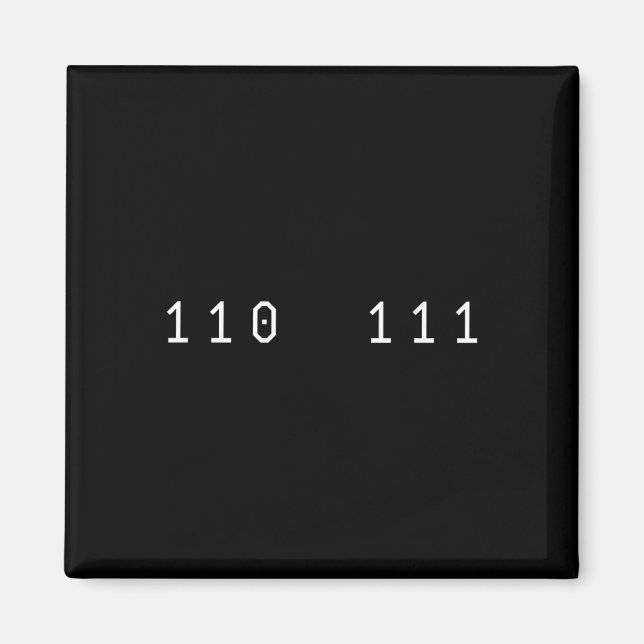 Lustig 67 Meme Binärcode Computerwissenschaft Nerd Magnet (Vorne)