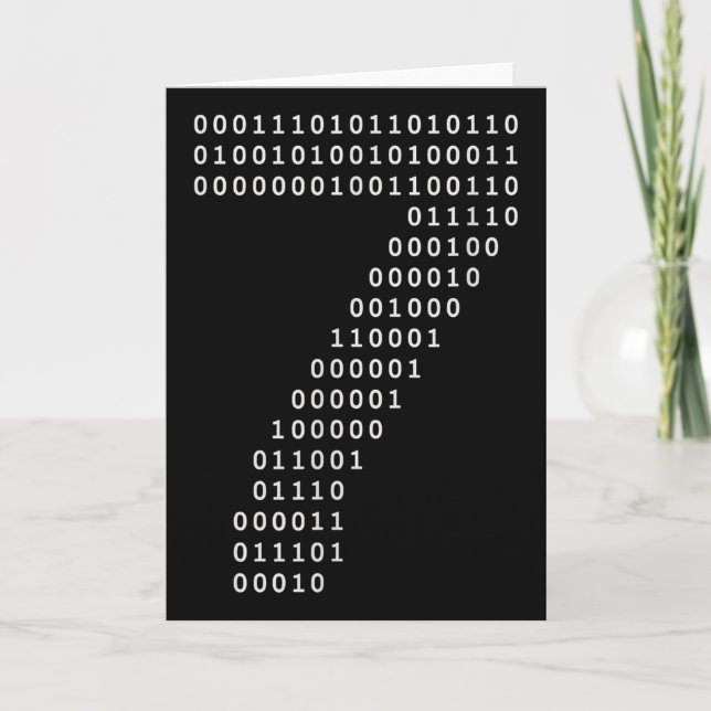 Lustig 67 Meme Binärcode Tech Geek Digital Sechs S Karte (Vorderseite)