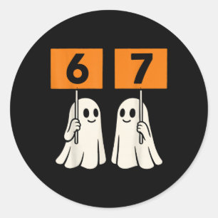 Lustig 67 Meme Halloween Trendige Sechs Sieben Gei Runder Aufkleber