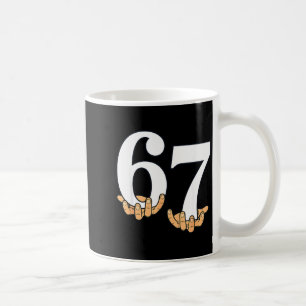 Lustig 67 Meme Hände Slang Gen Alpha Sechs Sieben Kaffeetasse