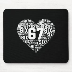 Lustig 67 Meme Sechs Sieben Herz Passende Paare Va Mousepad