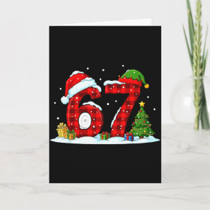 Lustig 67 Meme Sechs Sieben Weihnachten Büffel Rot Karte