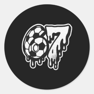 Lustig 67 Meme Slang Fußball Eiscreme Tropfen Sech Runder Aufkleber