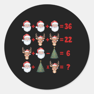 Lustig 67 Meme Weihnachten Mathelehrer Santa Sechs Runder Aufkleber
