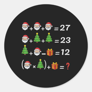 Lustig 67 Meme Weihnachten Mathelehrer Santa Sechs Runder Aufkleber