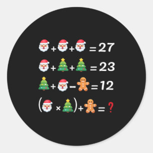 Lustig 67 Meme Weihnachten Mathelehrer Santa Six S Runder Aufkleber
