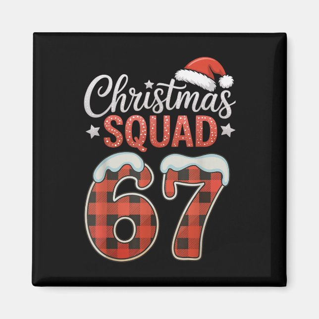 Lustig 67 Sechs Sieben Meme Brainrot 67 Weihnachte Magnet (Vorne)