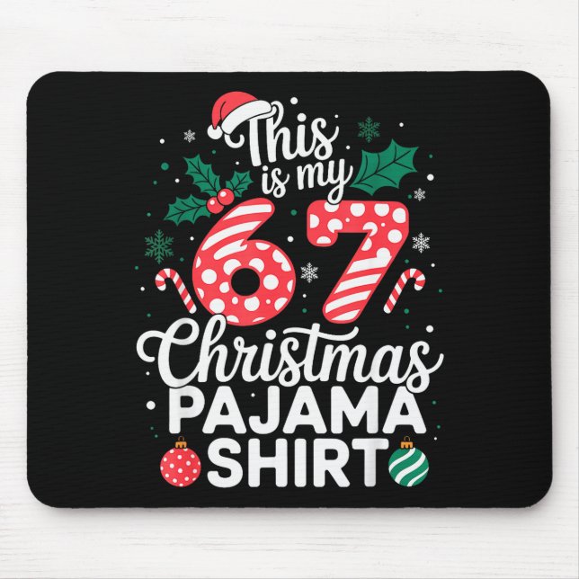Lustig 67 Sechs Sieben Meme Brainrot Peinlich Weih Mousepad (Vorne)