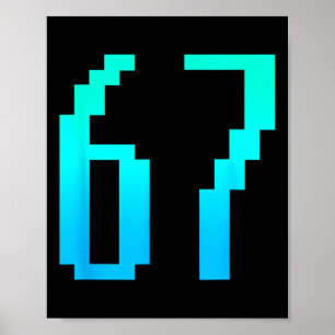 Lustig 67 Sechs Sieben Meme Paar passend Retro Arc Poster