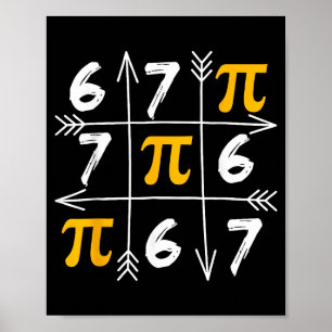 Lustig 67 sechs sieben Tag 3.14 Mathe-Meme-Nummer Poster