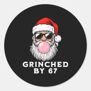 Lustig 67 Sechs Sieben Weihnachten Meme Brainrot 6 Runder Aufkleber