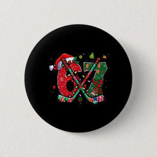 Lustig 67 Six Seven Weihnachten Eishockey Button