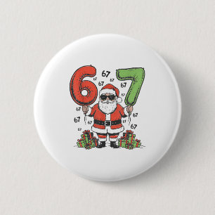 Lustig 67 Weihnachtsmann Sechs Sieben Weihnachten  Button
