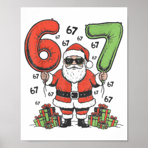 Lustig 67 Weihnachtsmann Sechs Sieben Weihnachten  Poster