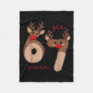 Lustig 6 7 Sechs Sieben Meme Weihnachten Rentier G Fleecedecke