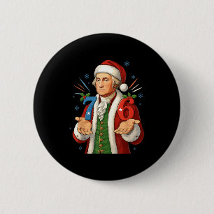 Lustig 7-6 6-7 George Washington Santa 67 Meme Chr Button