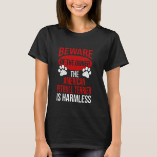 Lustig Achtung - Hundepapa Hundemama Pit Bull Terr T-Shirt