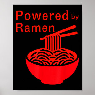 Lustig, angetrieben von Ramen-Nudel-Japanisch-Esse Poster