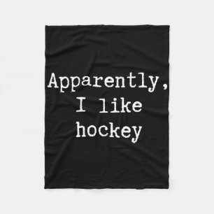 Lustig Anscheinend mag ich Hockey Mama Papa Schwes Fleecedecke