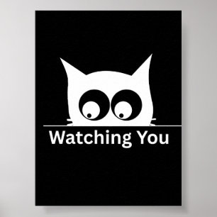 Lustig beim Beobachten deiner Katze süß minimal Poster