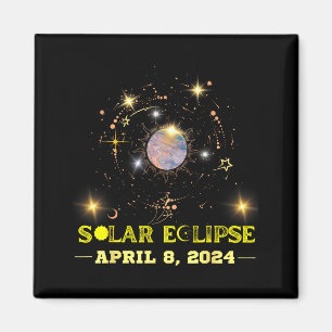 Lustig beim Sonnenfinsternis am 8. April Pfad Magnet