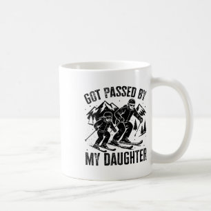 Lustig Bekam Tritt Von Meiner Tochter Beim Skifahr Kaffeetasse