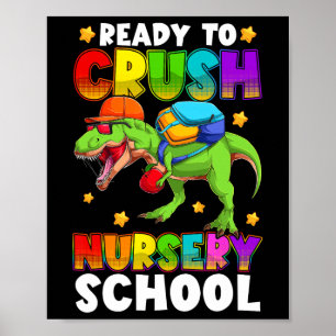 Lustig Bereit zu zermalmen Kinderzimmer T Rex Erst Poster