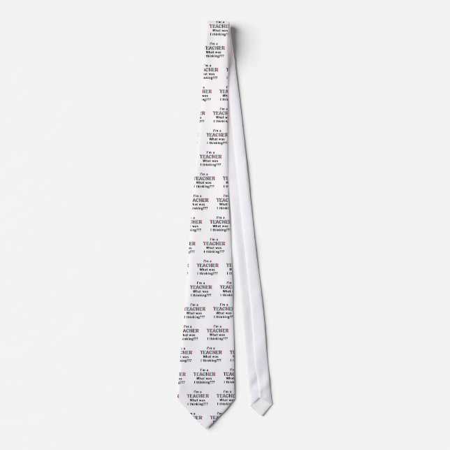 Lustig bin ich ein Lehrer-T-Shirts und Geschenke Krawatte (Vorderseite)
