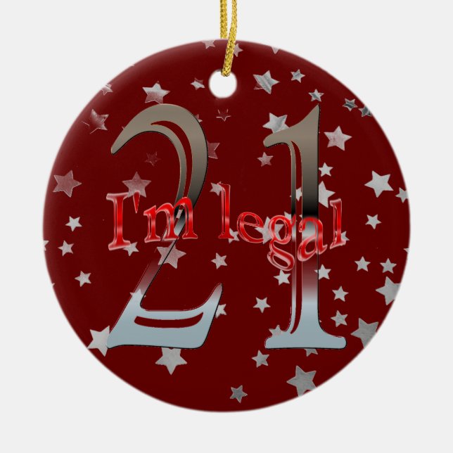 Lustig bin ich legales 21. keramikornament (Vorne)