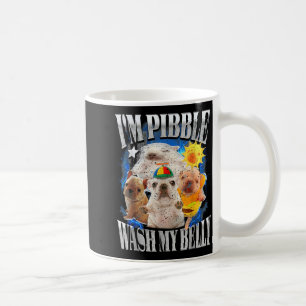 Lustig bin ich Pibble Hund Welpe wasche meinen Bau Kaffeetasse