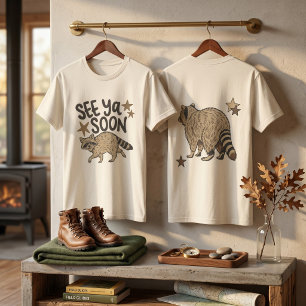 Lustig Bis Bald Waschbär Doppelseitiges T-Shirt