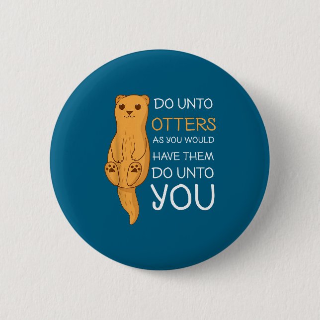 Lustig Bis Otter Seeotter Button (Vorderseite)