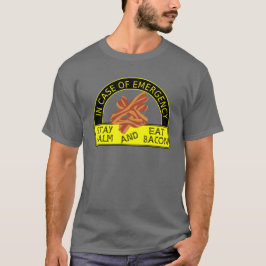 Lustig bleibe Sie, essen Speck-Shirt ruhig T-Shirt
