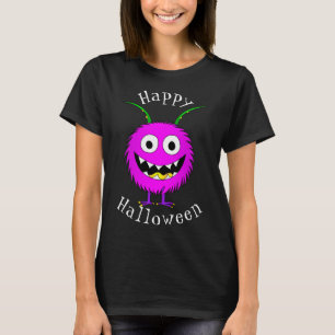 Lustig, Cartoon, Monster, Frohes Halloween T-Shirt