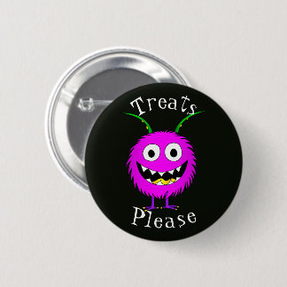 Lustig, Cartoon-Monster, Halloween "Bitte Süßigkei Button