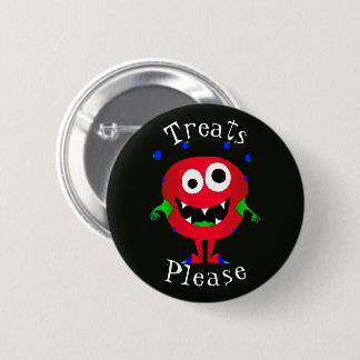 Lustig, Cartoon-Monster, Halloween "Bitte Süßigkei Button