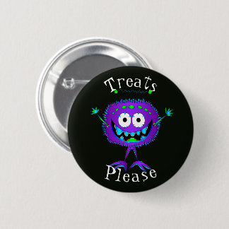 Lustig, Cartoon-Monster, Halloween "Bitte Süßigkei Button