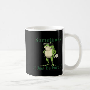 Lustig Cooler Frosch Grafik Manchmal bin ich einfa Kaffeetasse