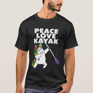 Lustig  Cute Frieden Liebe Kayak T-Shirt Kayaking 