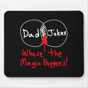 Lustig Das Nerdy Dad-Witze Venn-Diagramm Mousepad